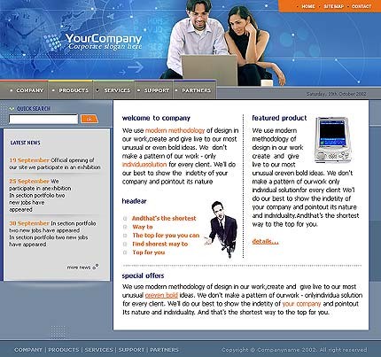 business&nbsp;site template