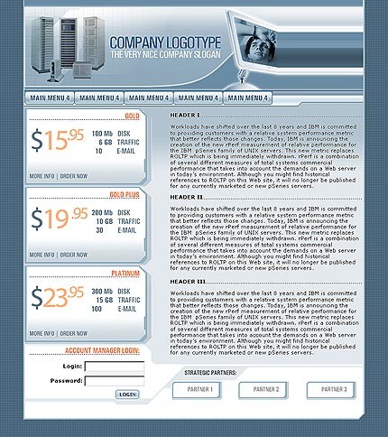 hosting&nbsp;site template