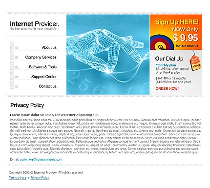 internet&nbsp;site template