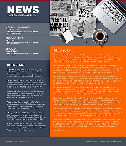 newspaper&nbsp;site template