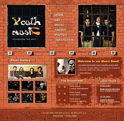 music&nbsp;site template