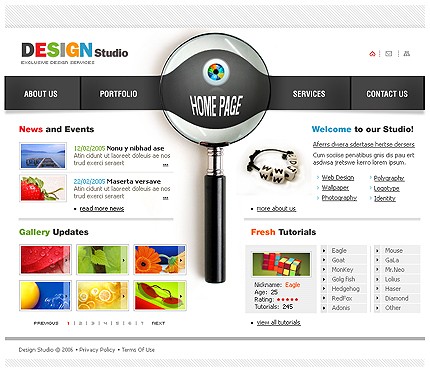 web&nbsp;site template