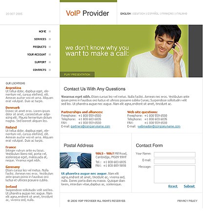 voip&nbsp;site template