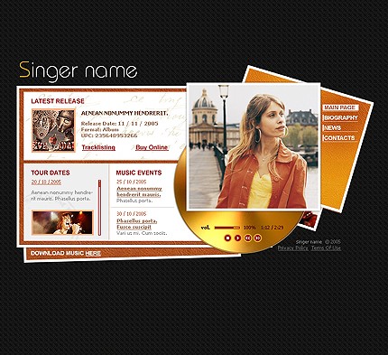 music&nbsp;site template