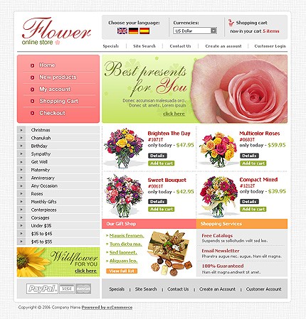 online&nbsp;site template