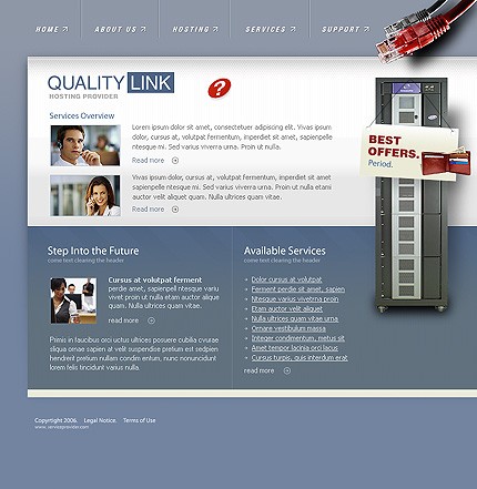 hosting&nbsp;site template