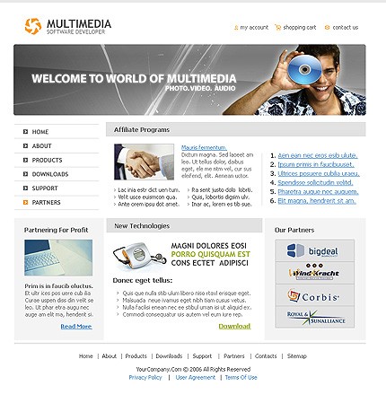 multimedia&nbsp;site template