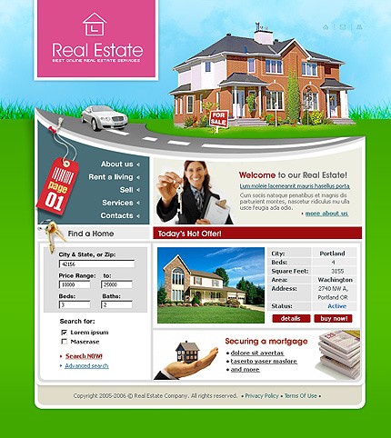 Real Estate Web Design Template