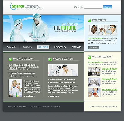 science&nbsp;site template