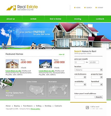 Real Estate Web Design Template