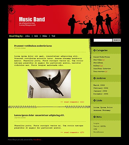popular site template