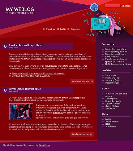 my site template