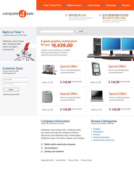 online&nbsp;site template