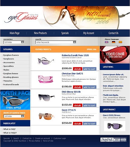 online site template