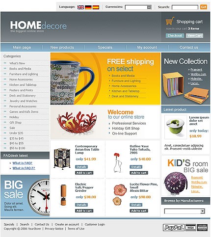 online&nbsp;site template