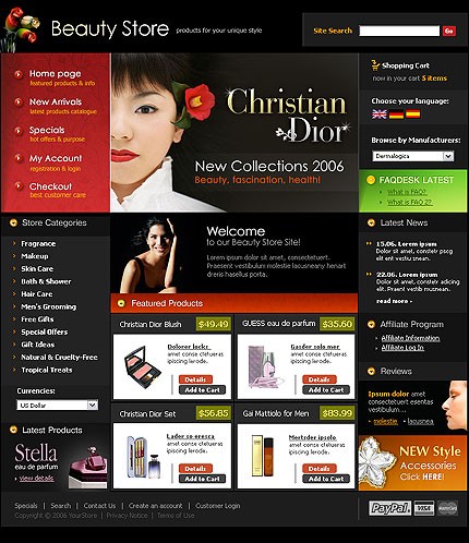 online&nbsp;site template
