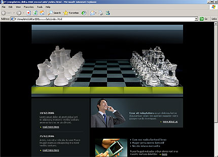 chess&nbsp;website template