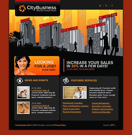 city&nbsp;site template