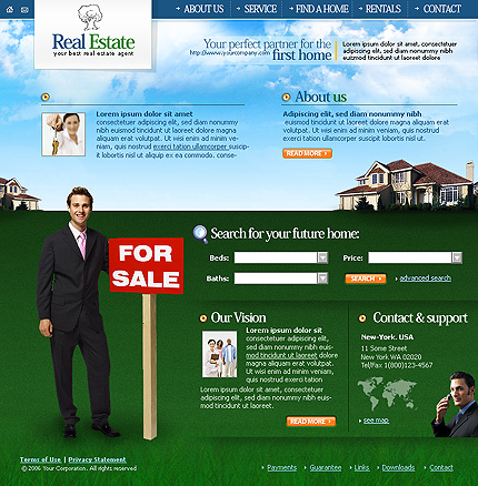 Real Estate Web Design Template
