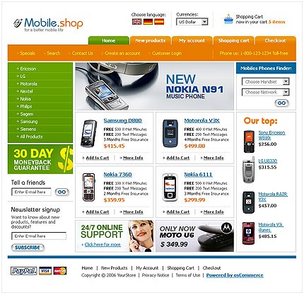 Template #11341, Oscommerce Main Page  Preview