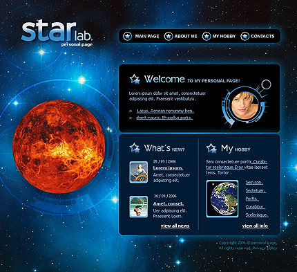 personal&nbsp;site template