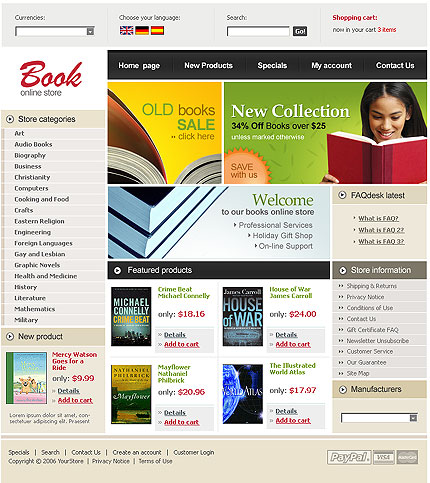online site template