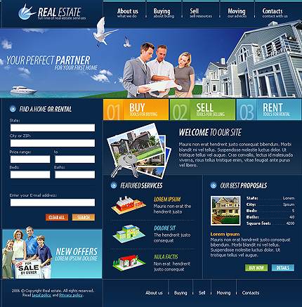 Real Estate Web Design Template