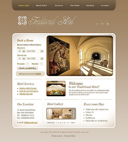 Hotel Web Design Template