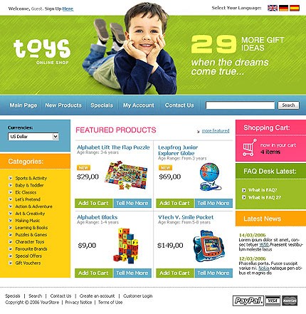 online&nbsp;site template