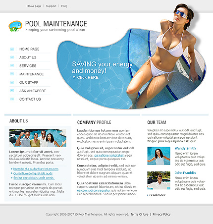 swimming&nbsp;site template