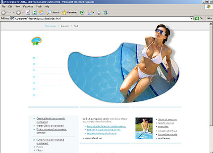 pool&nbsp;website template