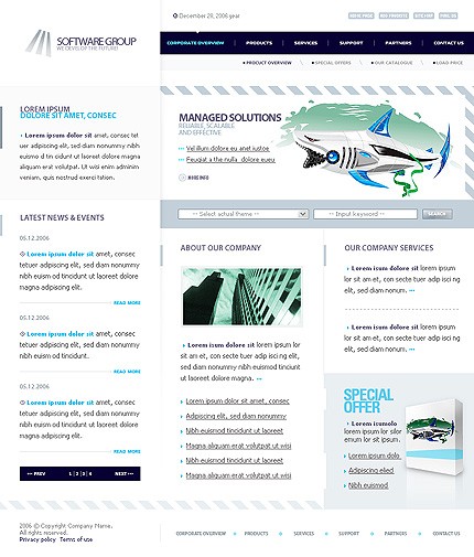 Software Web Design Template