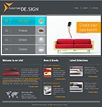 Interior and Furniture web site template 11484