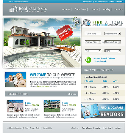Real Estate Web Design Template