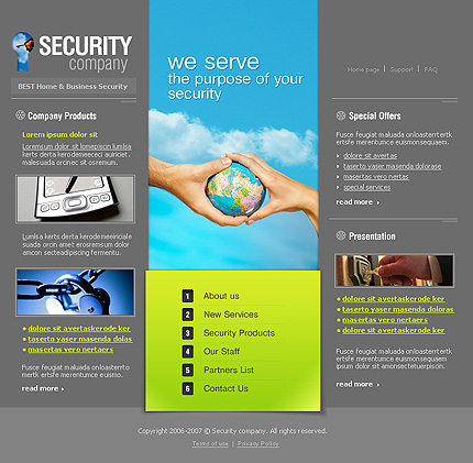 security&nbsp;site template
