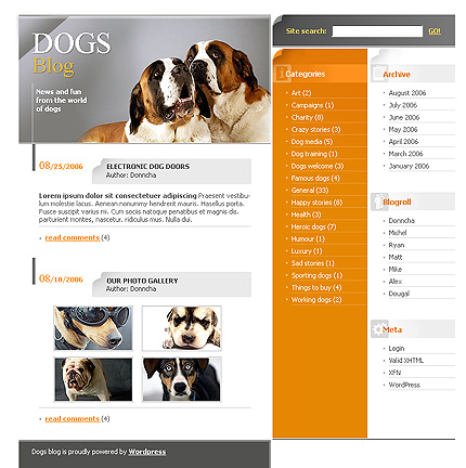 dog site template