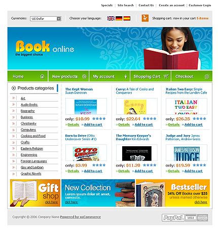 online site template