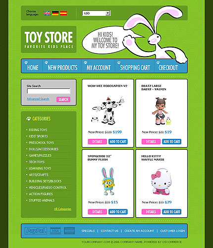 Template #11921, Oscommerce Main Page  Preview