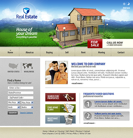 Real Estate Web Design Template
