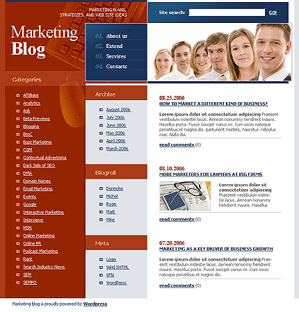 business site template