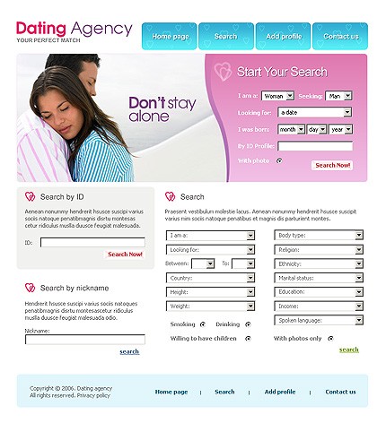 Template #11964, Photoshop Content Page Screenshot