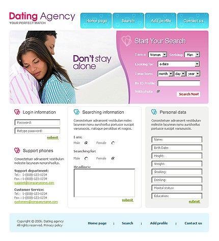 Template #11964, Photoshop Content Page Screenshot