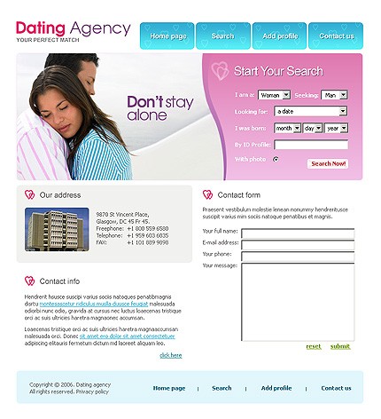 Template #11964, Photoshop Content Page Screenshot