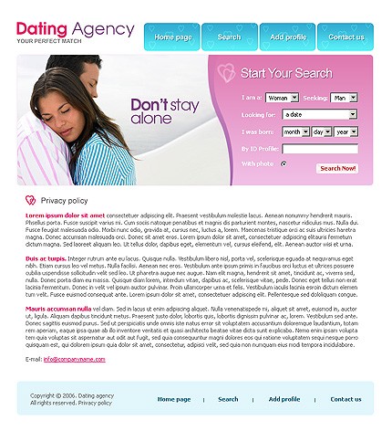 Template #11964, Photoshop Content Page Screenshot