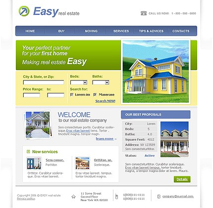 Real Estate Web Design Template