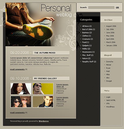 personal&nbsp;site template