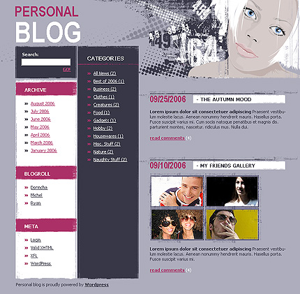 personal&nbsp;site template