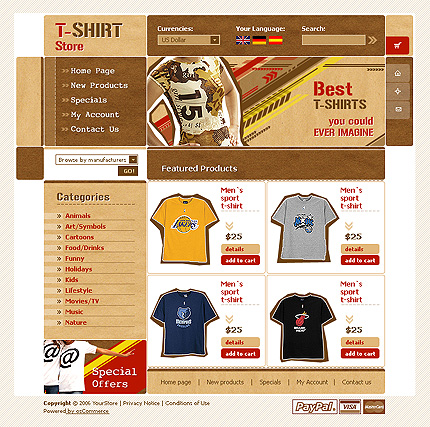 online site template