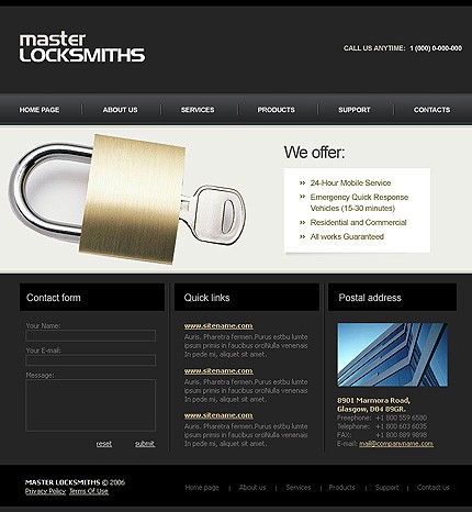 locksmith&nbsp;site template