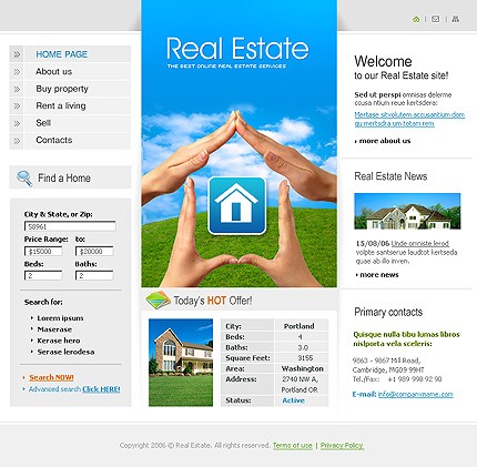 Real Estate Web Design Template